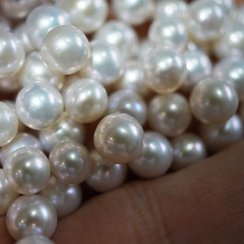 Top Quality 6mm 8mm 9mm Natural Round Freshwater Pearl 3A Grade Loose Half Hole Freshwater Pearls High Luster