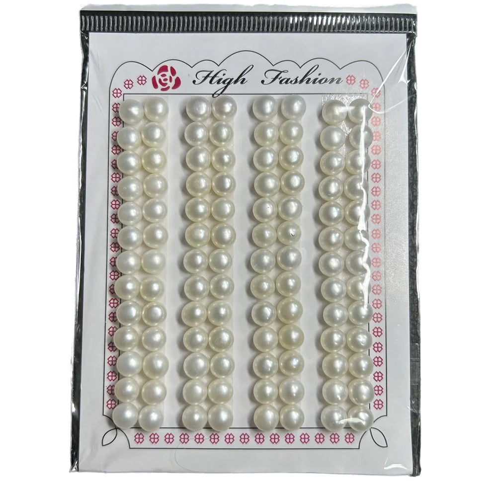 Natural Freshwater Pearl Beads White 2.5-10mm Luster Button Pearls for Jewelry Making