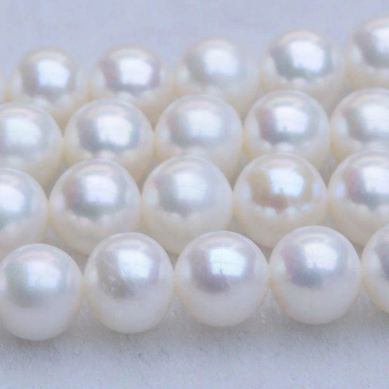 Wholesale China Cultured Natural Freshwater Pearls 6-7mm White Round Pearl Chain Price