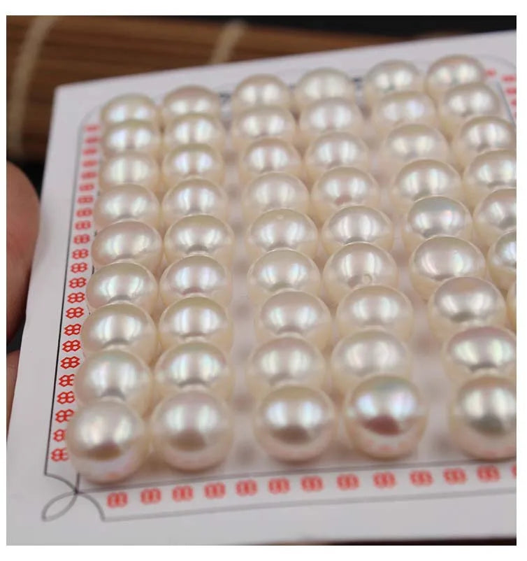 Wholesale14-16mm Large Size Half Drilled Pearl 4A 5A 6A Fresh Water Pearl Loose Flat Back Button Freshwater Pearl in Low Price