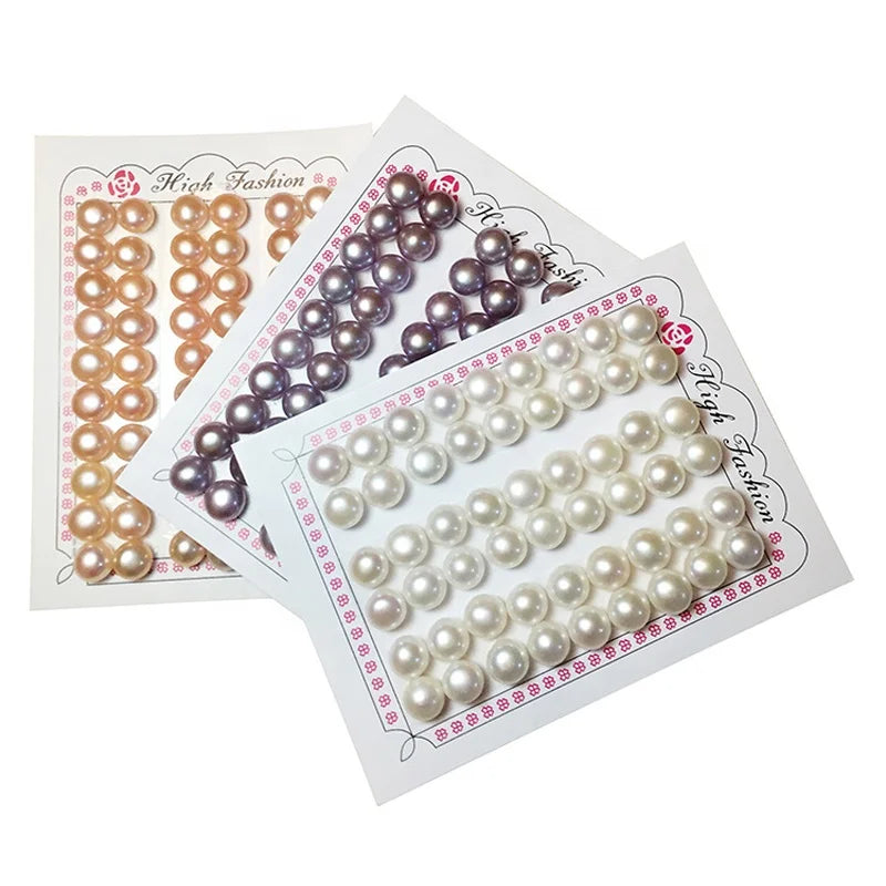 Cultivation 3A Natural Freshwater Pearl 1/2 Half Hole Wholesale Bulk Button Natural Pearls Price