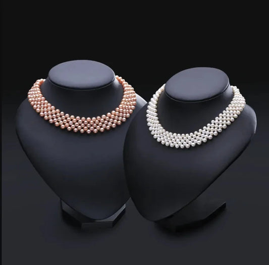 3a Beautiful Wholesale Real Genuine Fresh Water Pearl Necklace Natural Cultured Freshwater Natural Pearl Necklace