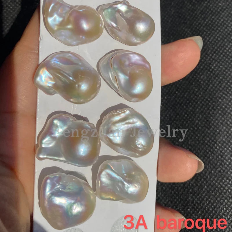 Big Size Loose Natural Baroque Pearl High Quality White Color Freshwater Pearls for Jewelry Making