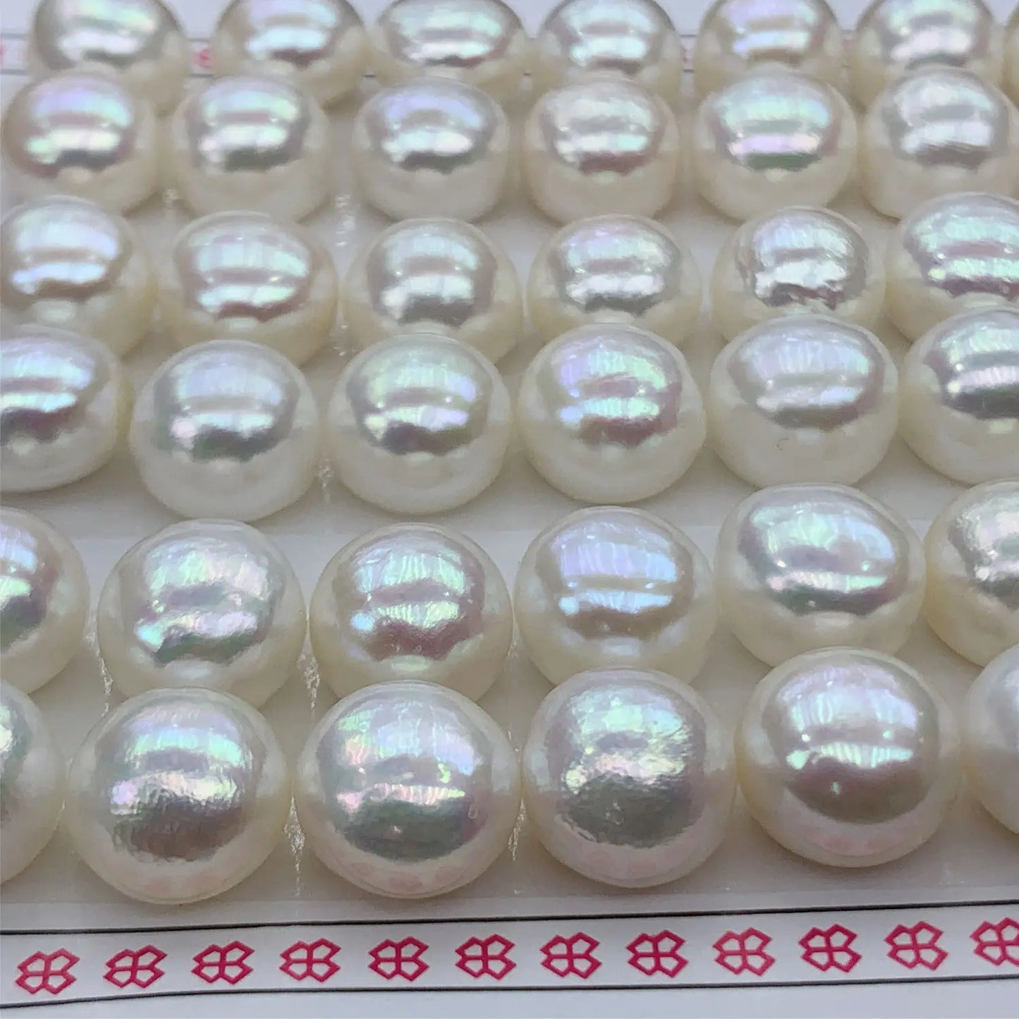 Wuzhou 4A White/Purple/Pink Fresh Water Pearls 1/2 Hole Half Drilled Loose Natural Freshwater Pearls