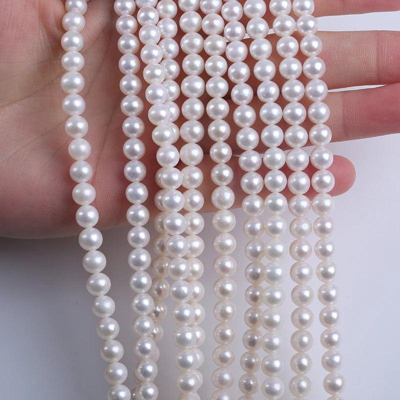 6-7mm Round Shape Freshwater Natural Round Pearls for Jewelry Making