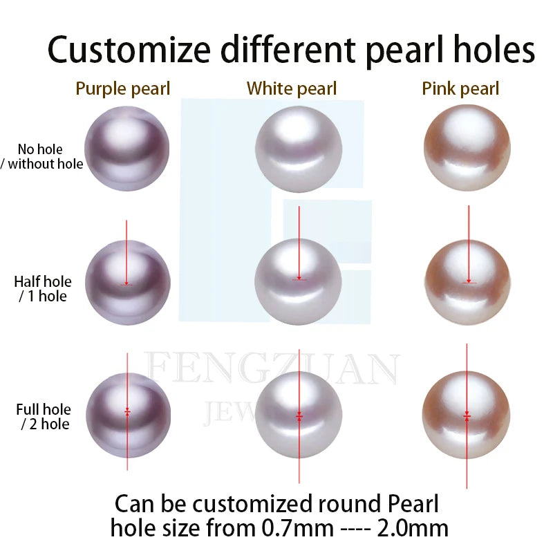 China Wholesale Small Size 3A Freshwater White Pearl Jewelry Loose Natural Half-Hole Earring Necklace for Making