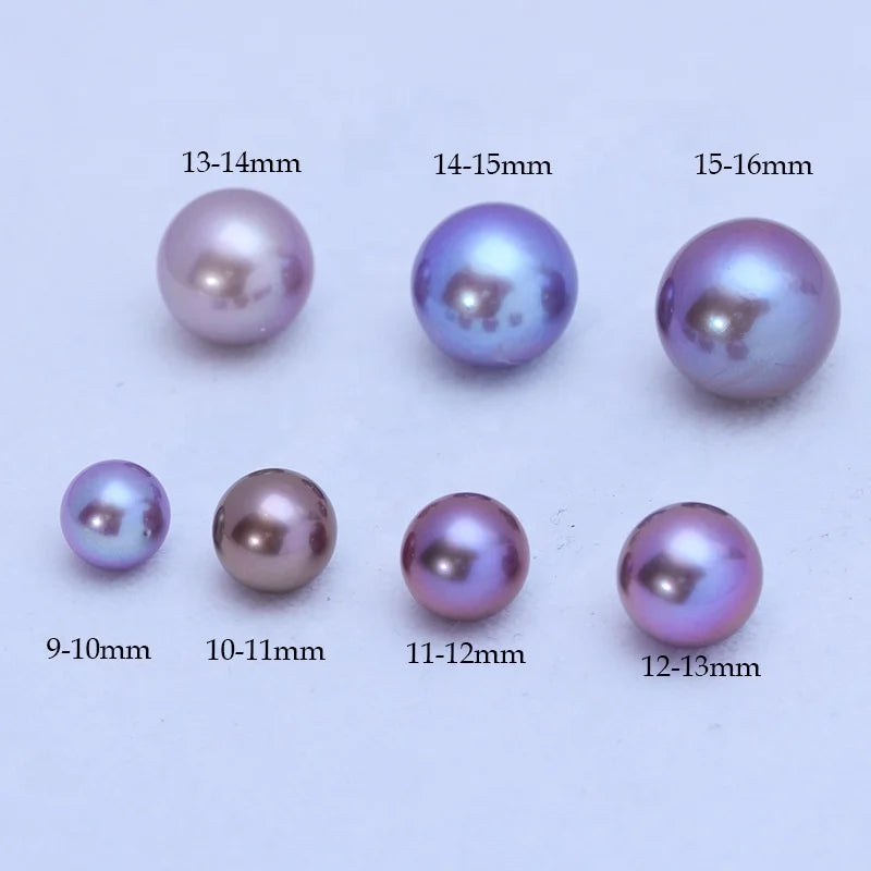 Hot Sale Edison Loose Round 12mm-15mm Natural Freshwater Pearls White/Pink/Purple Colors Various Sizes