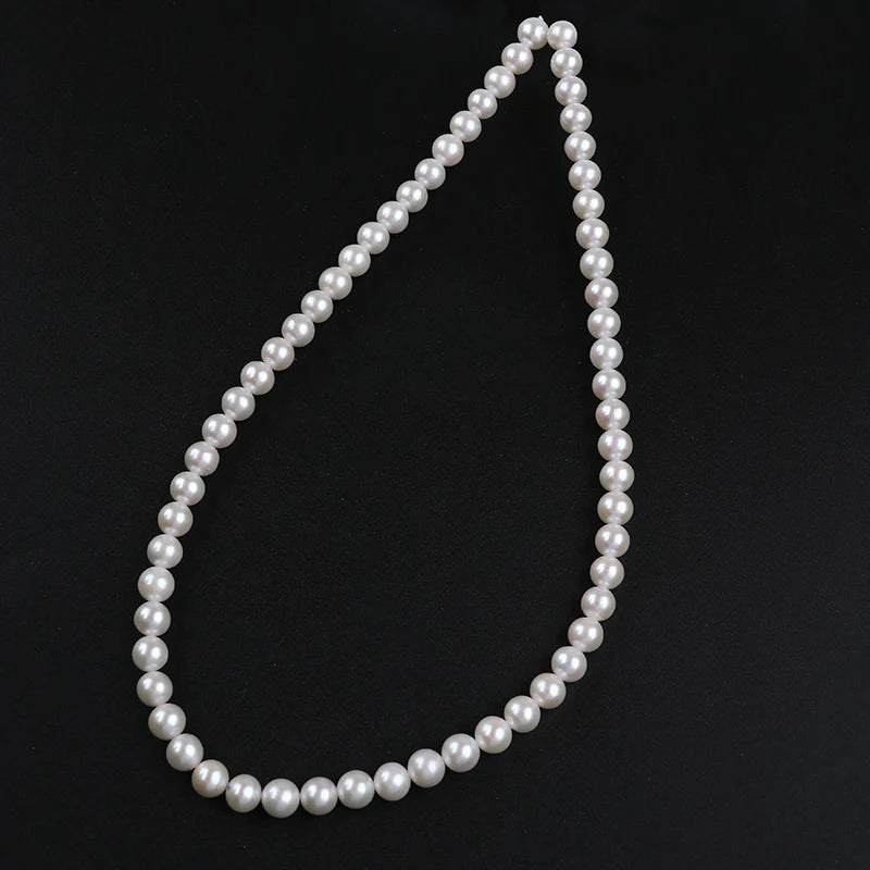 6-6.5mm High Luster Freshwater Round Pearls Strand Wholesales