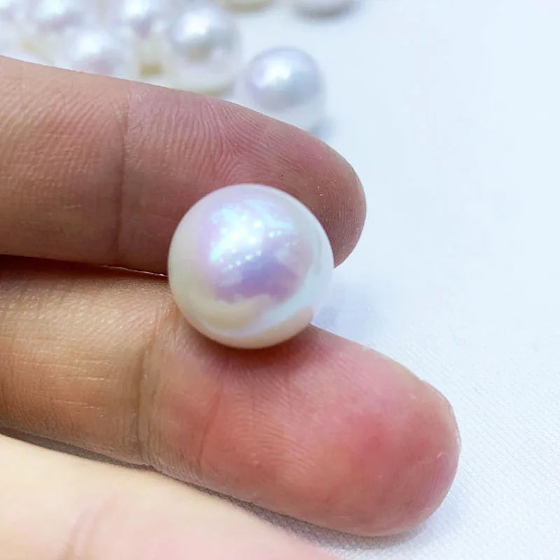 Hot Sale Edison Loose Round 12mm-15mm Natural Freshwater Pearls White/Pink/Purple Colors Various Sizes