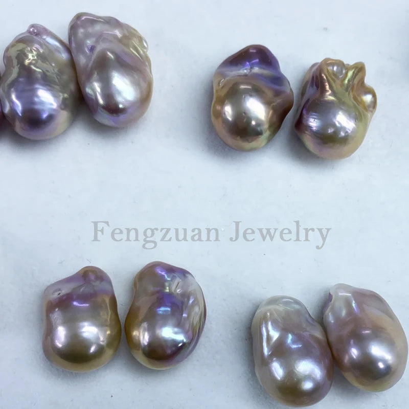 Zhuji Cultured Wholesale Natural Baroque Pearls A-3A White pink Purple Freshwater Pearl Loose Baroque Beads for Ring 9mm~20mm