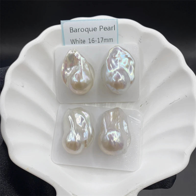 3A Large Size Natural Baroque Freshwater Loose Pearls Best Gloss White/Pink/Purple Round Pearls for Jewelry Making