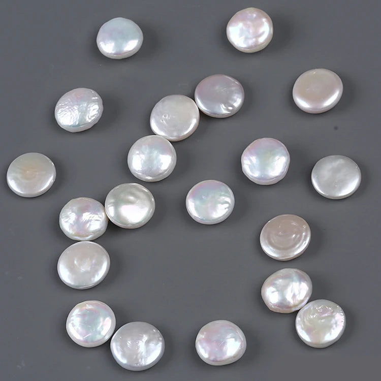 Factory Prices on Undrilled Natural Keshi Freshwater Pearl 9mm-16mm Coin Shape in White/Pink/Purple Jewelry Earrings Necklaces