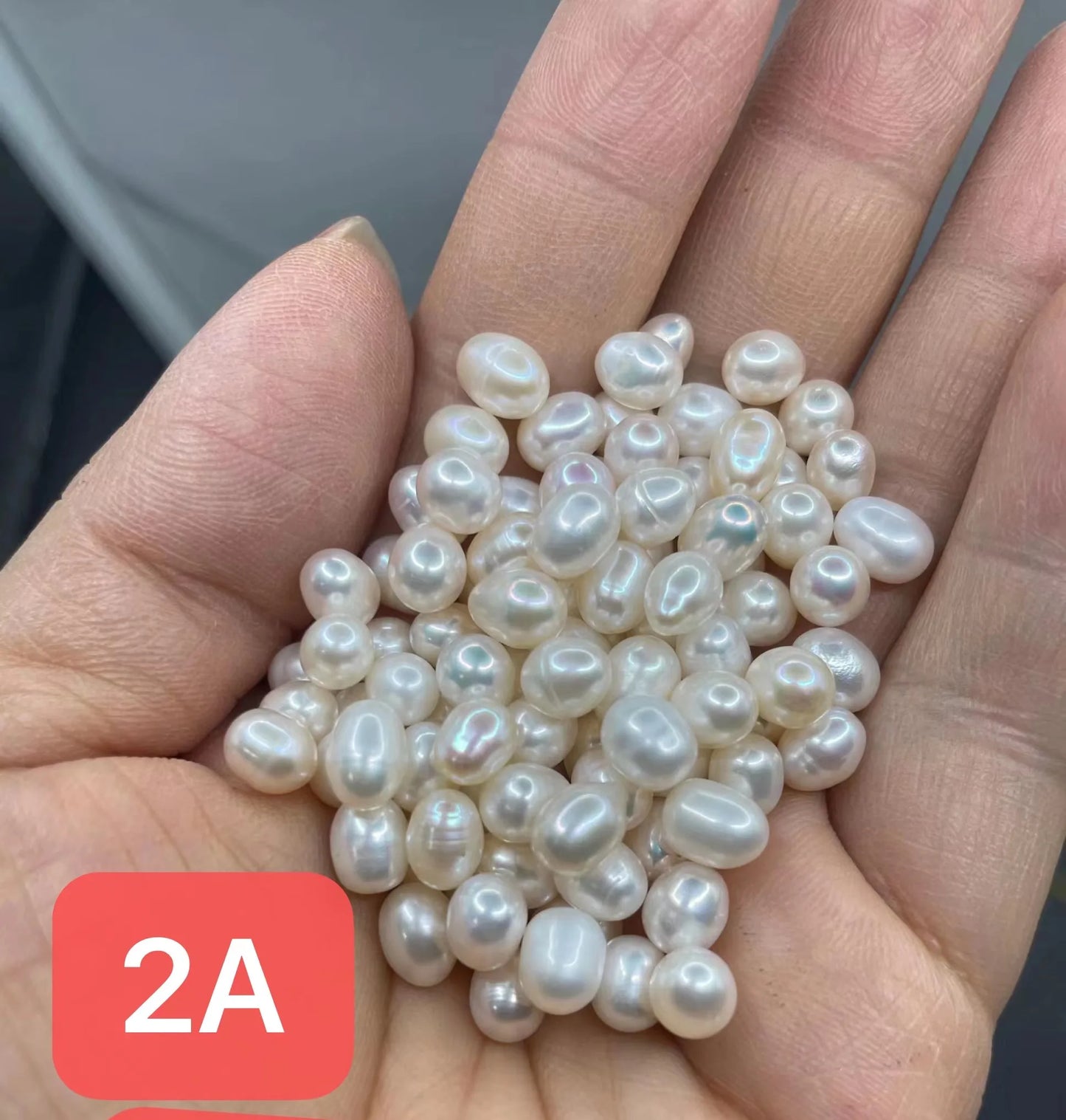 Hot Natural Freshwater Pearl Rice Shaped Oval Pearl Loose Pearl for Jewelry Earring Necklace Making