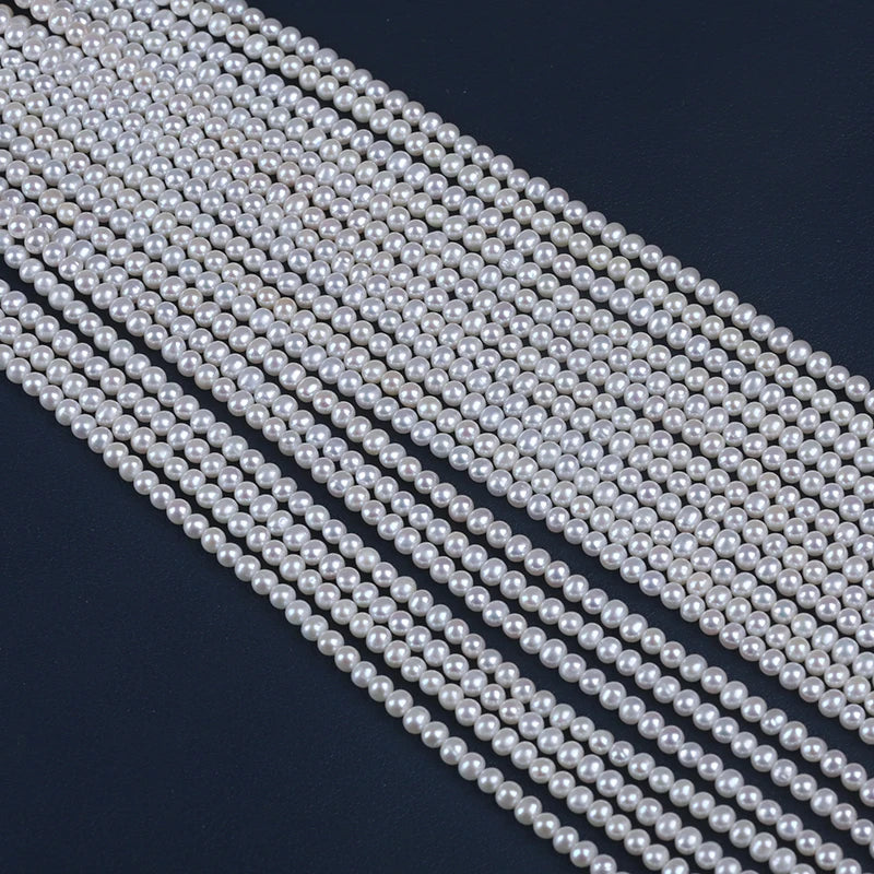 3-4.5mm Round Shape Freshwater Natural Round Pearls for Jewelry Making