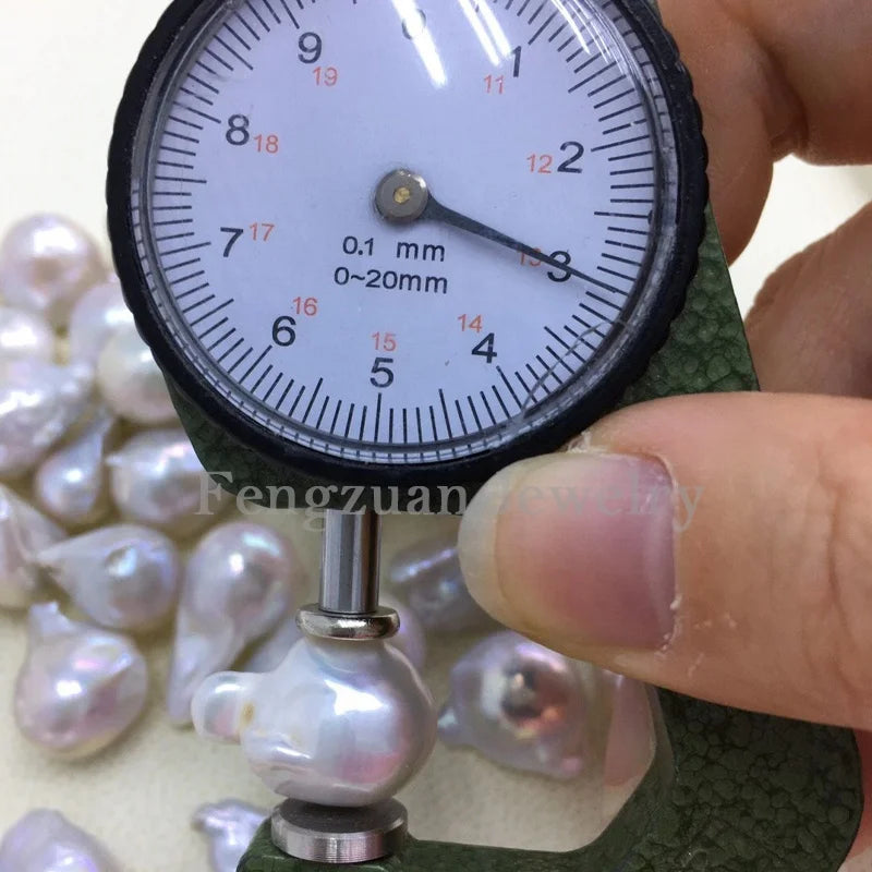 Zhuji Wholesale Prices 9mm-11mm Natural White Baroque Dropwater Shape Freshwater Pearls for Ring Making No Hole Loose Pearls