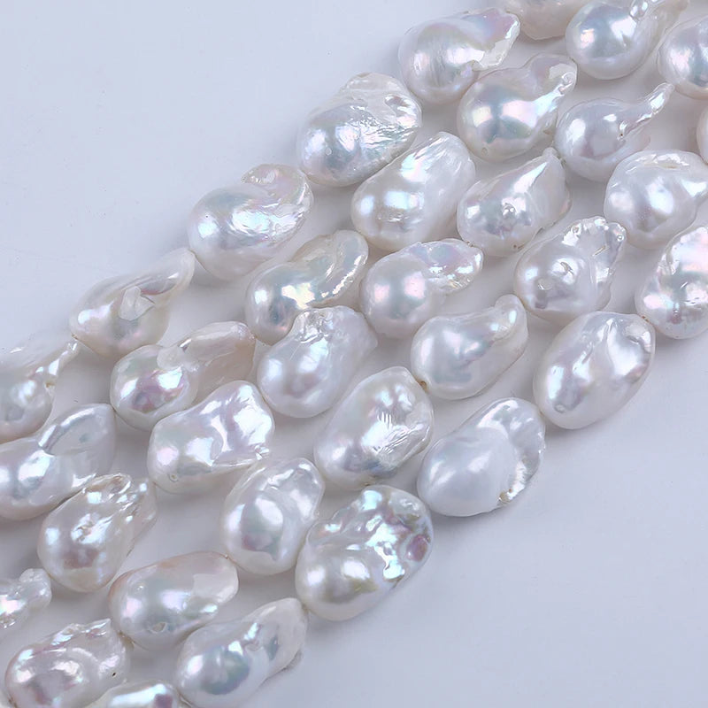 15-18mm Natural Fire Ball Natural Purple pink Big Baroque Pearls for Jewelry Making