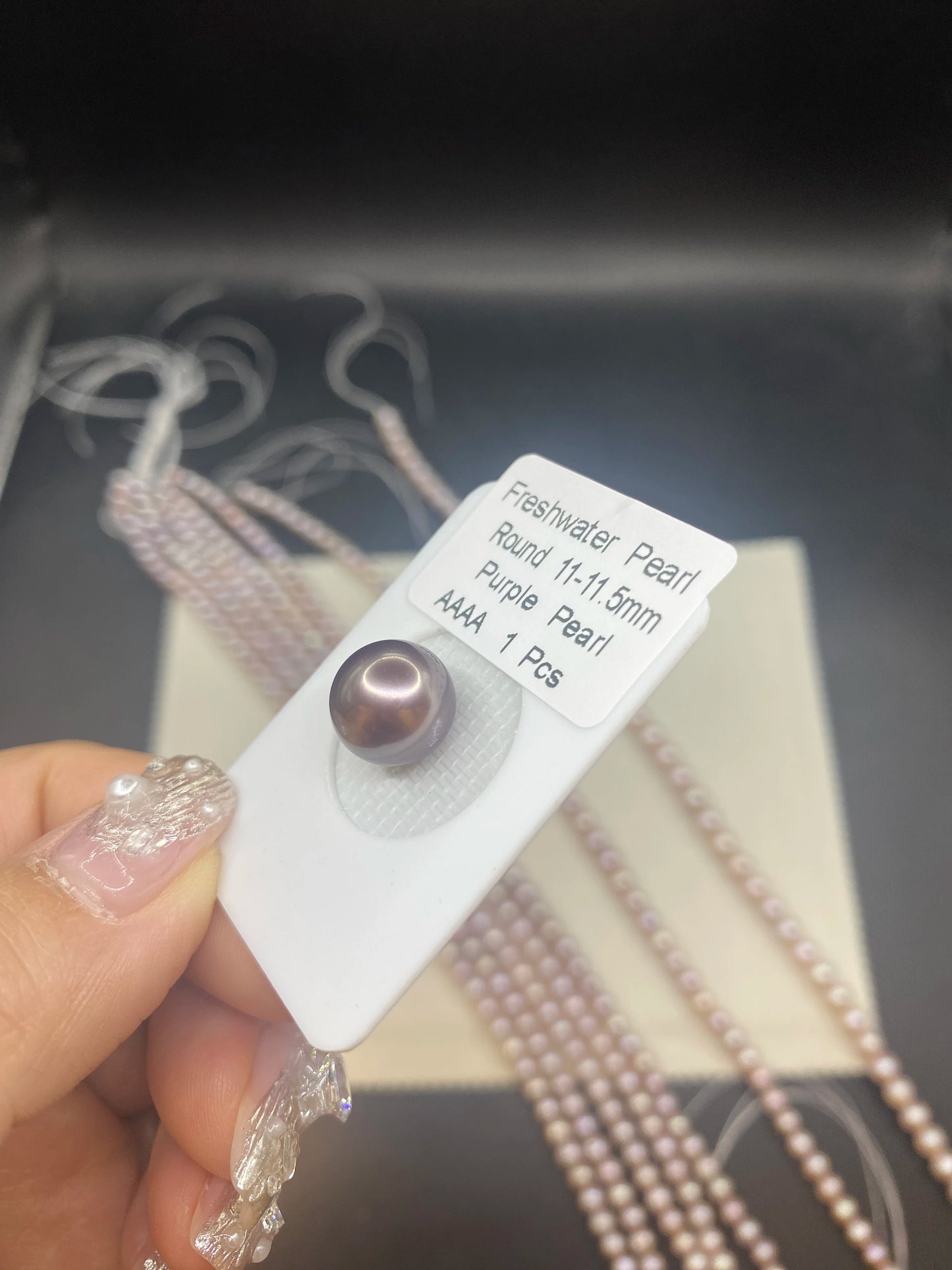 6-7mm 7-8mm Natural Purple Color Freshwater String and No Hole 11-11.5mm Purple Round Pearls for Jewelry Making