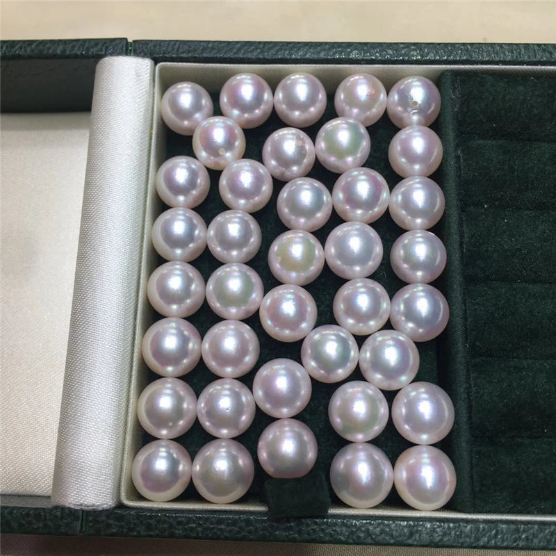 Half Drilled White pink Purple Natural Color Round Pearl Jewelry Wholesalers Natural Freshwater Loose Pearls for Jewelry