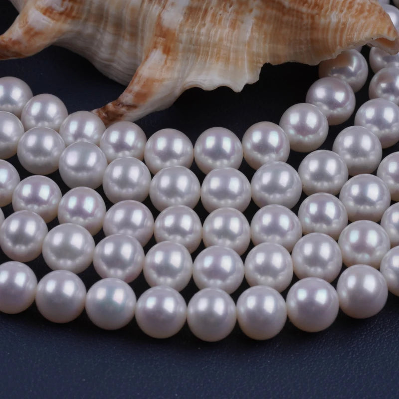 16inch 8-8.5mm AAAAA Grade High Quality White Round Shape Natural Freshwater Pearl Beads for Jewelry Making