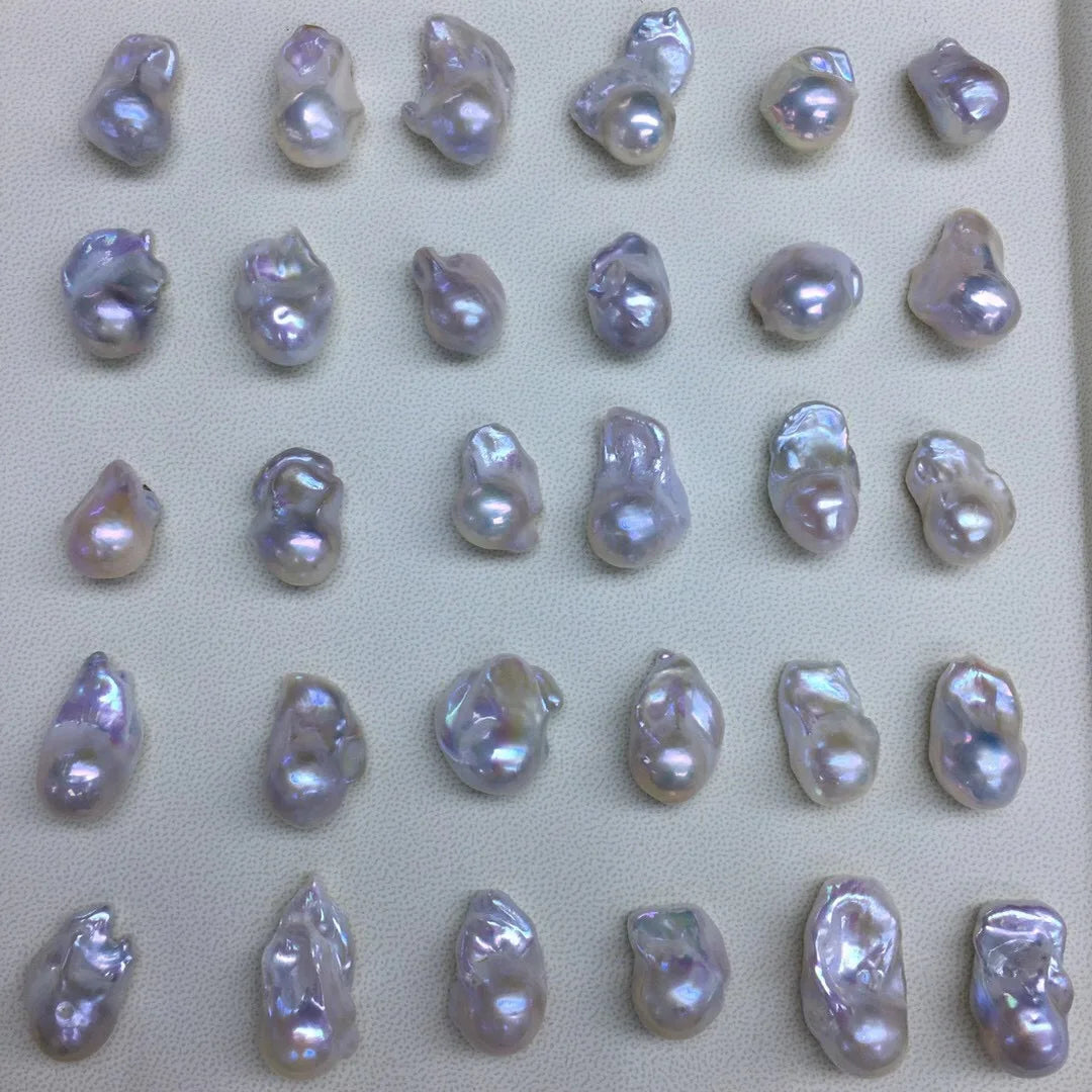 Irregular Shape Baroque Loose Pearl 10mm 15mm 16mm White/pink/purple High Luster Freshwater Pearl for Baroque Pearl Stud