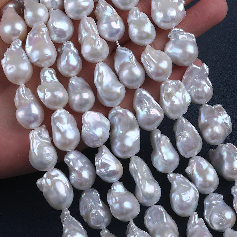15-18mm Natural Fire Ball Natural Purple pink Big Baroque Pearls for Jewelry Making
