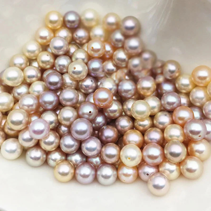 Natural Freshwater Pearl Half Hole White Loose Beads Jewelry Accessories Factory Price