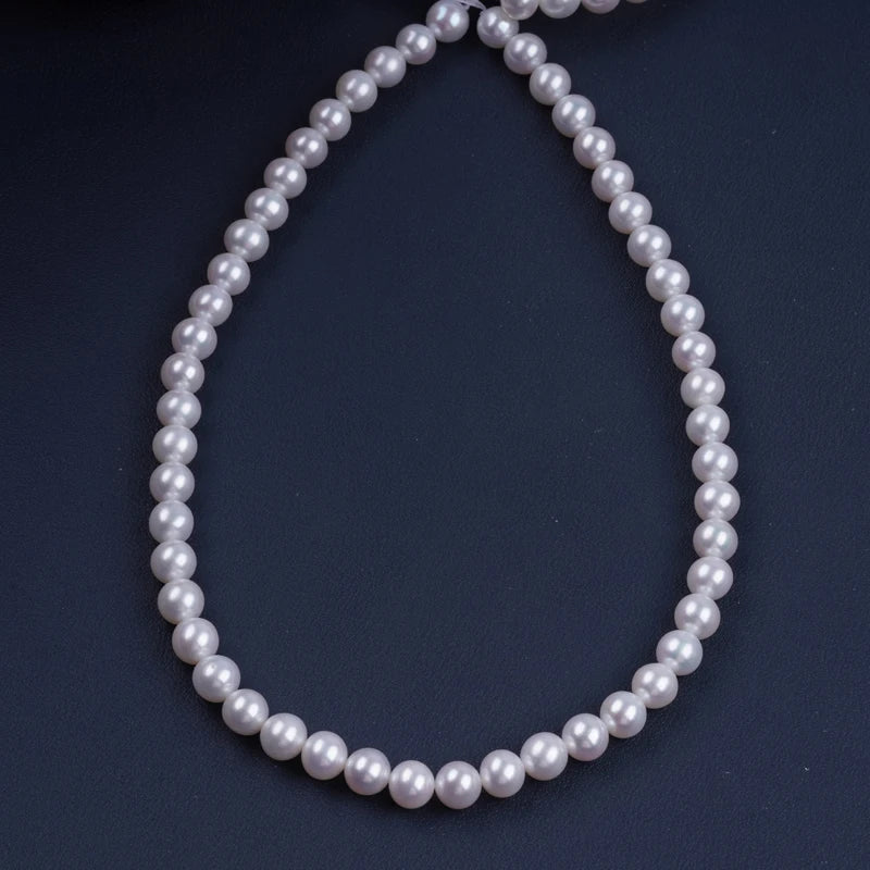 16inch 8-8.5mm AAAAA Grade High Quality White Round Shape Natural Freshwater Pearl Beads for Jewelry Making
