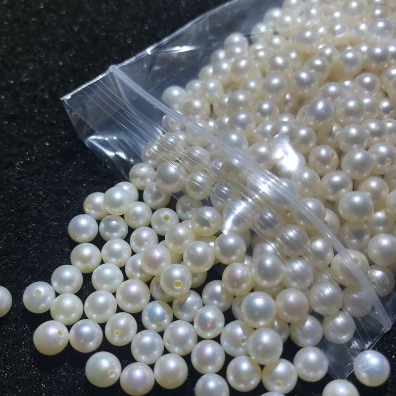 Hot Selling 3A White/pink/purple Color 7.5mm -11mm Perfect Round Shape Loose Freshwater Pearls