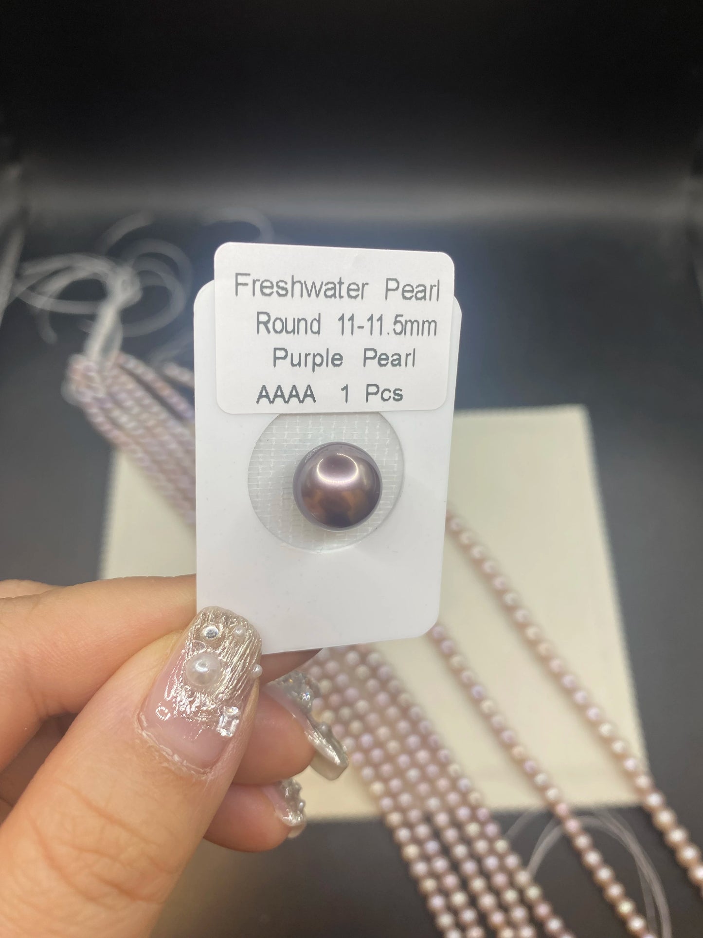 6-7mm 7-8mm Natural Purple Color Freshwater String and No Hole 11-11.5mm Purple Round Pearls for Jewelry Making