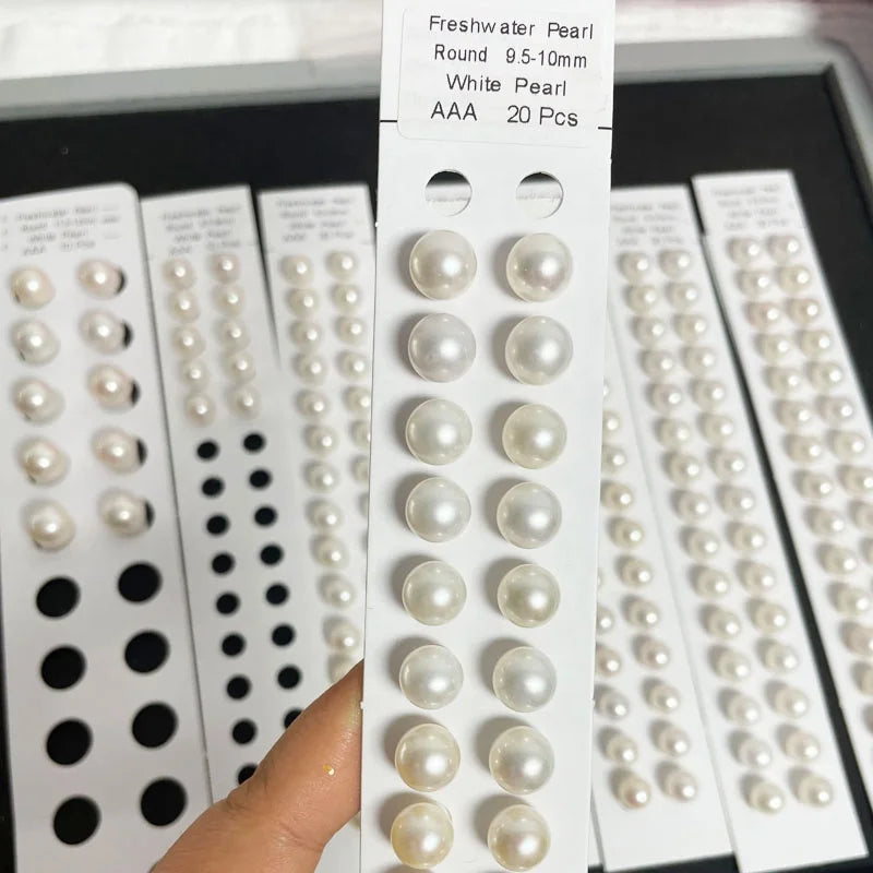 2-11.5mm Different Size Round White Loose Pearl with No Hole 3a Grade Wholesale Price Natural Freshwater Pearl Beads