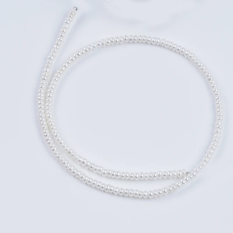 3.5-4mm AAA Grade Loose White Natural Freshwater Button Beads Pearls for Jewelry Making