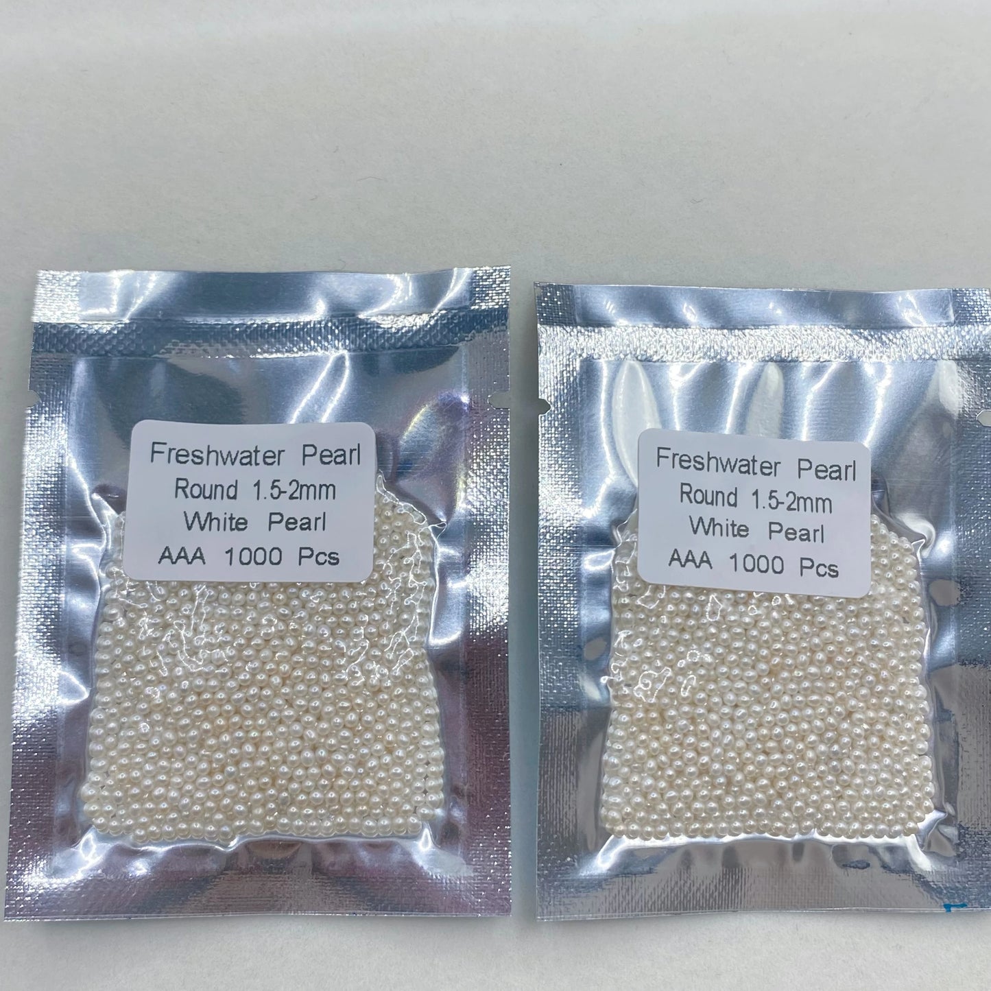 1.5-2mm 2-5A Small White Pearl No Hole Round Nature Loose Freshwater Pearl Wholesale Pearls for Jewelry Making