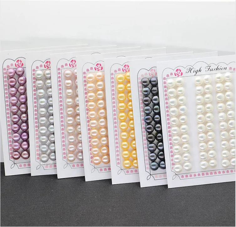 Zhuji 3A High Quality 2.5mm-10mm Natural Freshwater Pearl White /pink/purple Loose Button Shape Pearl for Making Jewelry