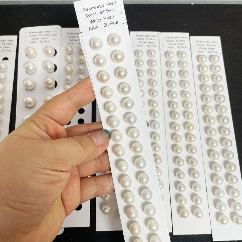2-11.5mm Different Size Round White Loose Pearl with No Hole 3a Grade Wholesale Price Natural Freshwater Pearl Beads