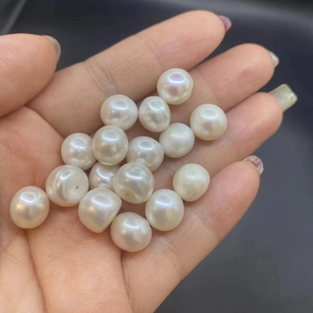 2A 2-12mm White Fresh Water Pearls Button Pearl Loose Pearl for Making Jewelry