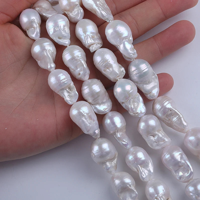 15-18mm Natural Fire Ball Natural Purple pink Big Baroque Pearls for Jewelry Making