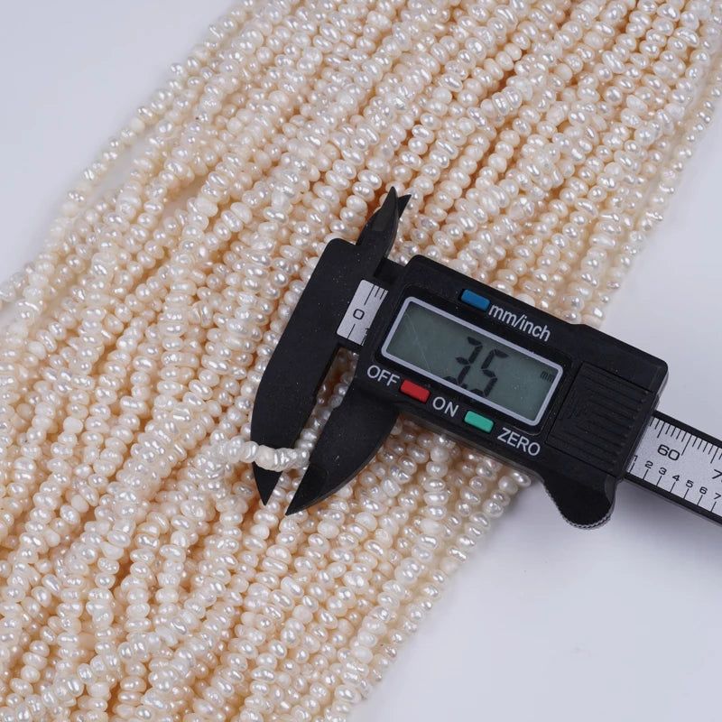 3-4mm a Grade Wholesale Freshwater Loose Button Shape Pearl for Jewelry Making