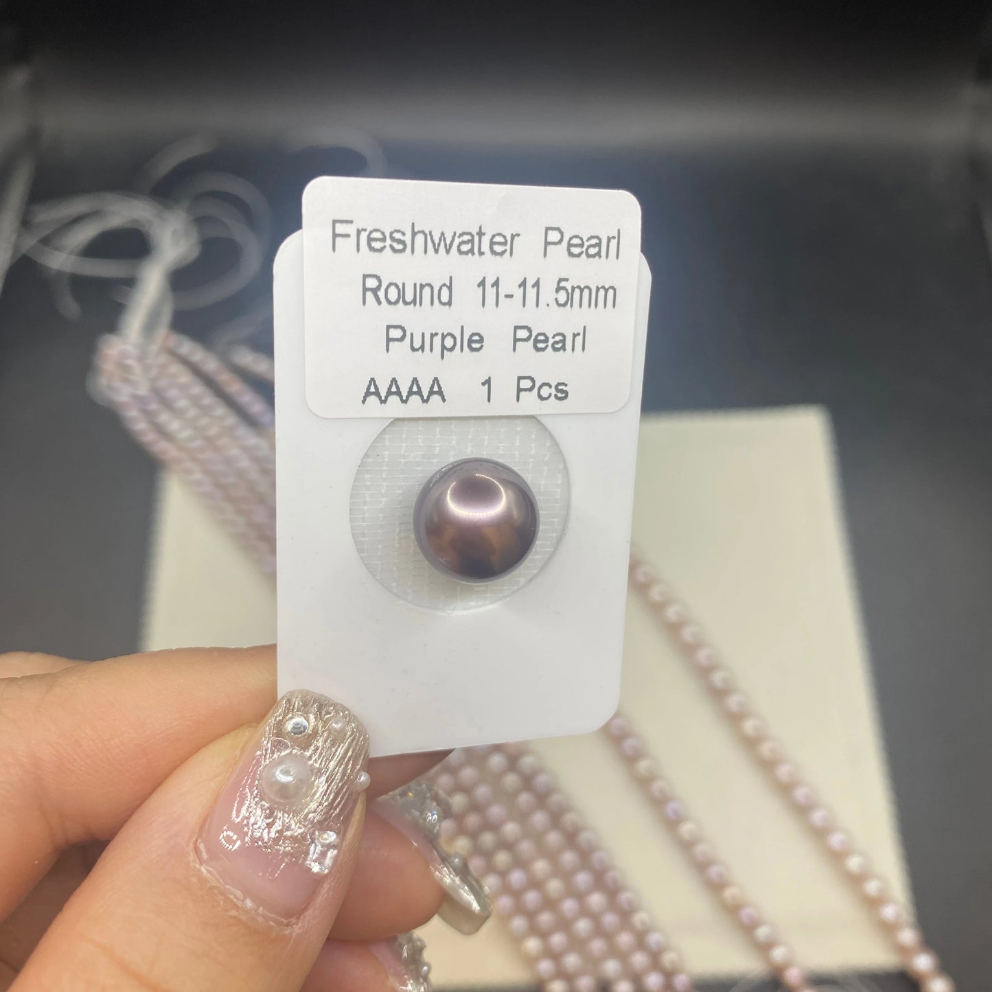 6-7mm 7-8mm Natural Purple Color Freshwater String and No Hole 11-11.5mm Purple Round Pearls for Jewelry Making