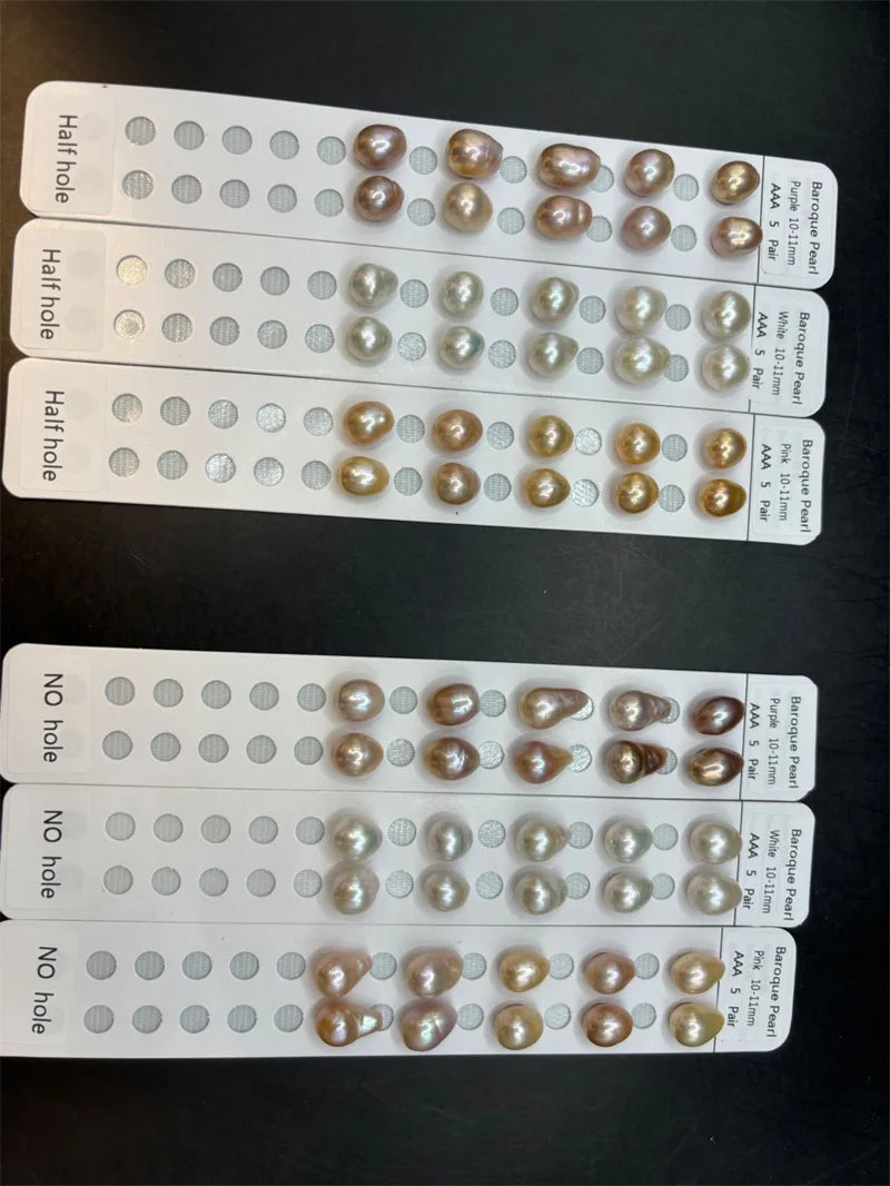High Quality 3A Baroque Freshwater Pearl Necklace 9-13mm White Purple Beads Small Size Loose Jewelry Wholesale Jewelry Making