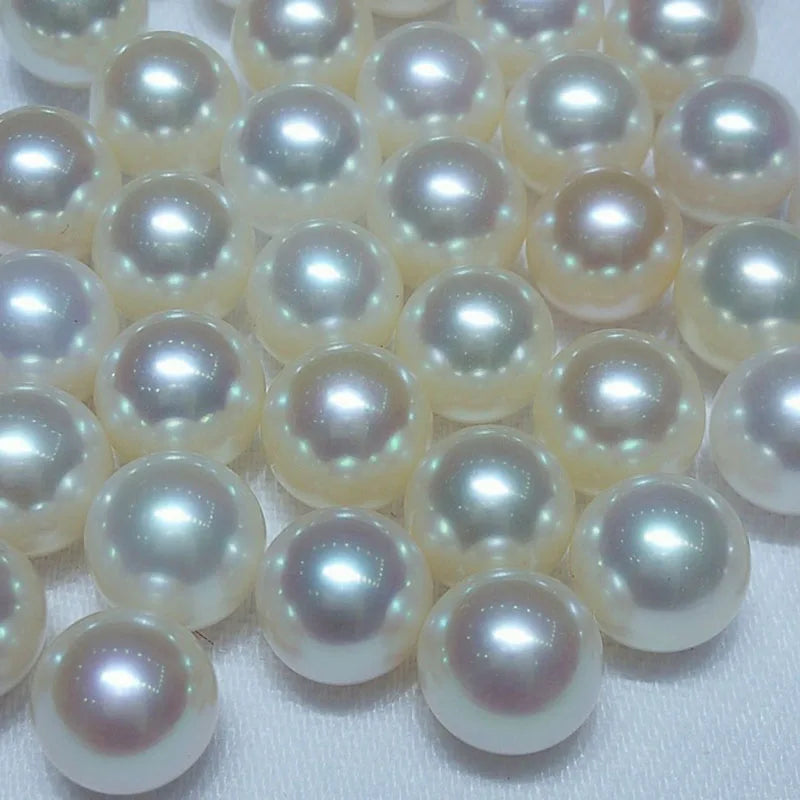 Half Drilled White pink Purple Natural Color Round Pearl Jewelry Wholesalers Natural Freshwater Loose Pearls for Jewelry
