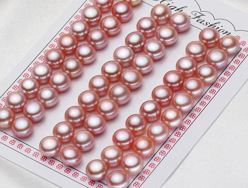 Hot-selling 3a-4a 6mm 7mm 8mm Button Pearls Half Hole Natural Freshwater Pearl for Jewelry