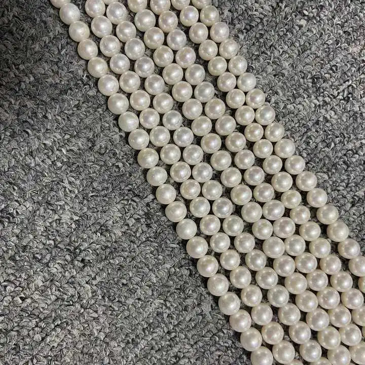 4A Premium 6-7mm White Natural Freshwater Pearl Necklace Premium Jewelry with Loose Pearls