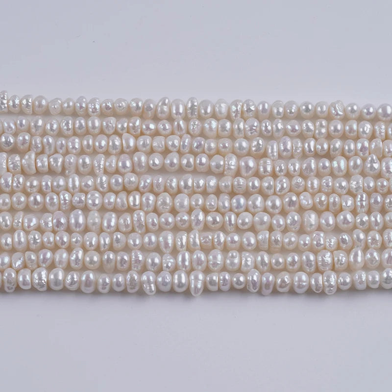 6-7mm Wholesale Freshwater Keshi Button Shape Natural Pearl Beads for Jewelry Making
