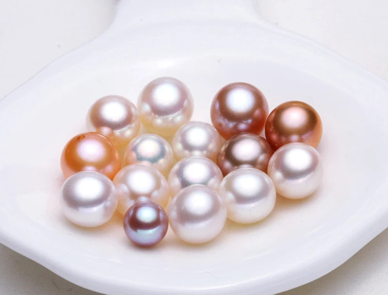2-11mm 4A White Pink Purple Color Perfect Round Natural Freshwater Pearl Loose Pearls No Holes Wholesale Price
