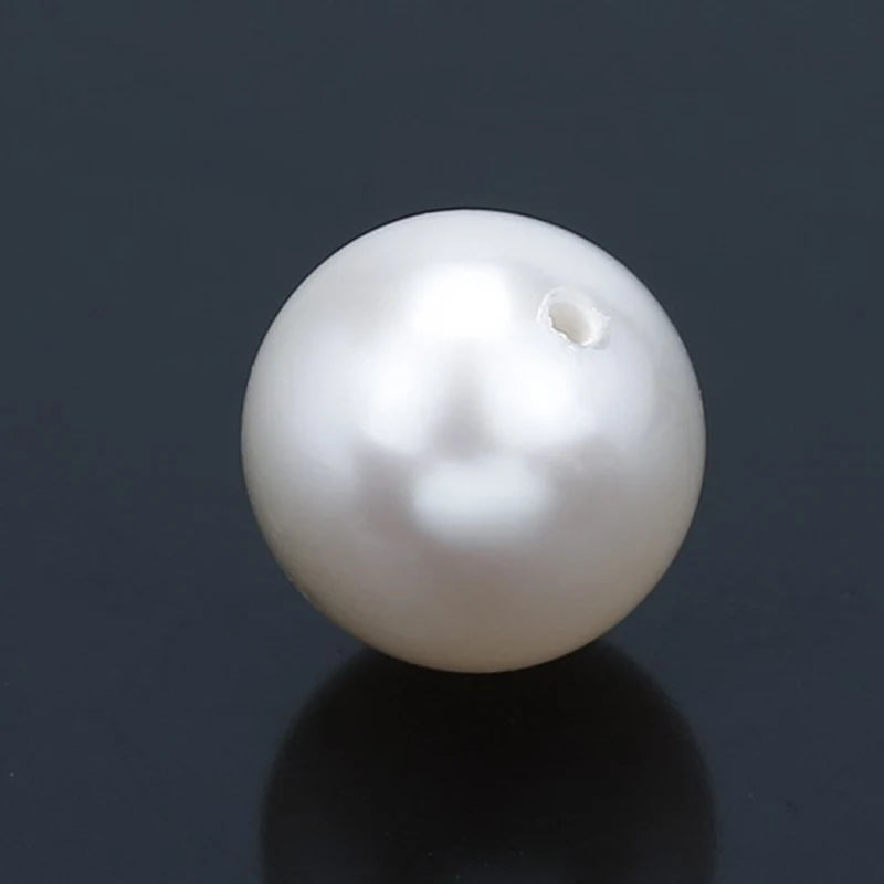 6mm Bulk Wholesale 3A 4A Grade Natural Freshwater Pearls Half Drilled Round Loose Pearls Beads for Jewelry Making