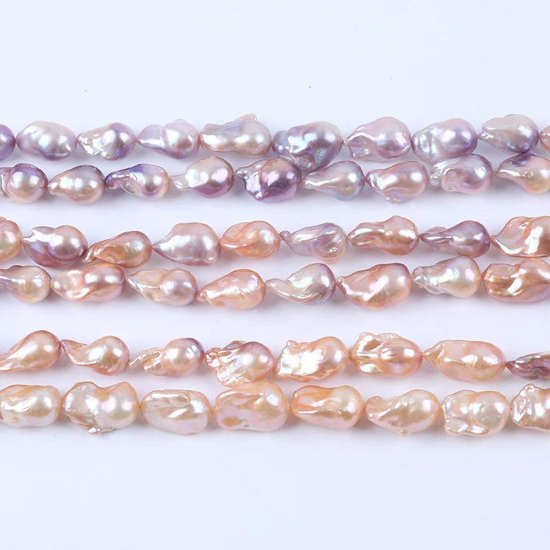 13-18mm Natural Fire Ball Natural Purple pink Big Baroque Pearls for Jewelry Making