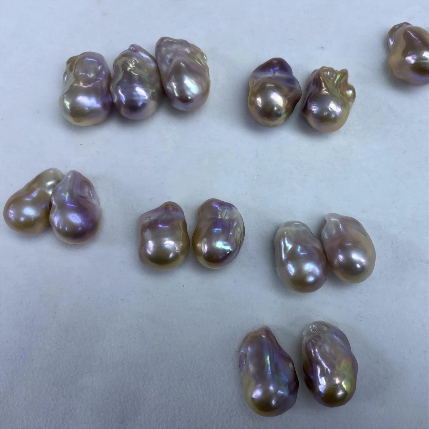 15-16mm Natural Baroque Freshwater Loose Pearls Smooth Surface Pink/Purple Round Pearls for Jewelry Making
