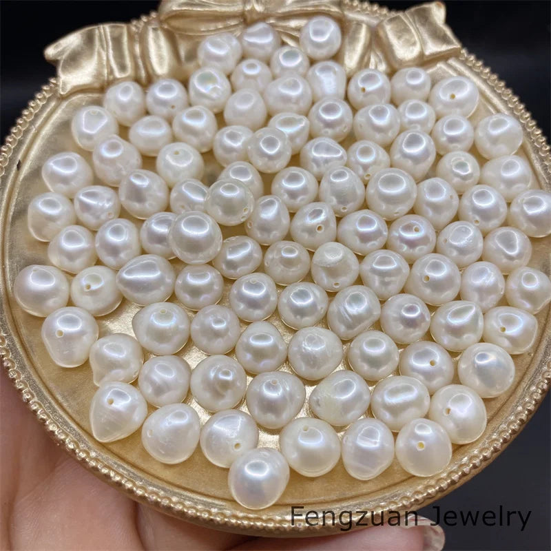 Wholesale Cheapest 2mm-9mm Round Loose Natural Freshwater Cultured Pearls High Quality for Men's Silver Pearl Bracelet Jewelry