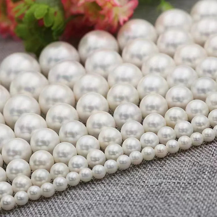 High Quality 3-20mm 3A Pearls Perfect Round Natural Shell Pearl Round Pearl Loose Beads for Fashion Fair Price Jewelry Making