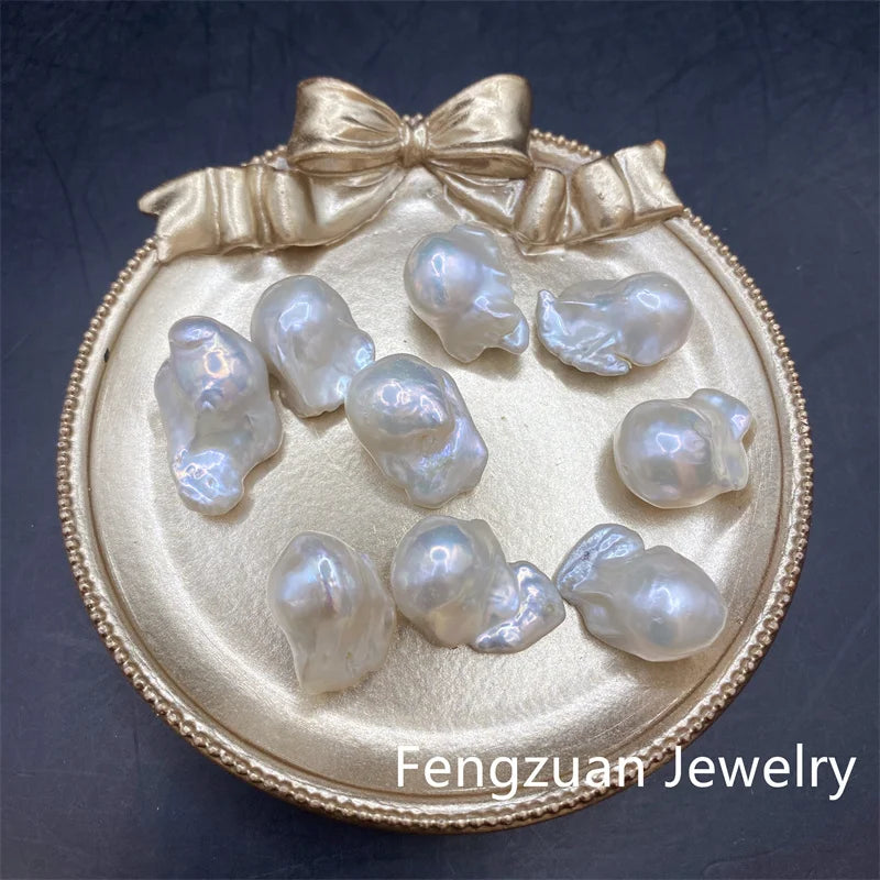 Wholesale Good Quality Loose Baroque Freshwater Pearl Full Hole White/Pink/Purple Colors Irregular Shape for Jewelry Making